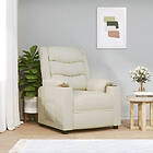 vidaXL Elektrisk reclinerfåtölj gräddvit konstläder 3143450