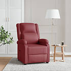vidaXL Reclinerfåtölj vinröd konstläder 340173