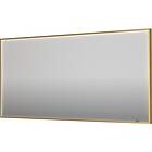 Sanibell Ink SP19 spegel med belysning, dimbar, imfri, borstad matt guld, 160x80