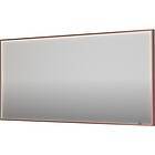 Sanibell Ink SP19 spegel med belysning, dimbar, imfri, borstad koppar, 160x80 cm