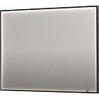 Sanibell Ink SP19 spegel med belysning, dimbar, imfri, borstad svart, 120x80 cm