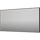 Sanibell Ink SP19 spegel med belysning, dimbar, imfri, borstad svart, 160x80 cm