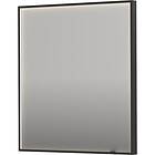 Sanibell Ink SP19 spegel med belysning, dimbar, imfri, borstad svart, 70x80 cm