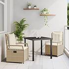 vidaXL 3-delad trädgårdsset beige polykonstrotting 3527025