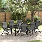 vidaXL 7-delat trädgårdsdining set Grå Poly Rattan