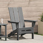 vidaXL Fällbar Adirondack stol Ljusgrå 74,5x80.5x90 cm HDPE