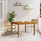vidaXL 3-delat trädgårdsmatsalsset Beige Poly Rattan Akacia