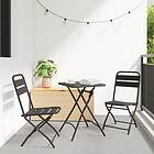 vidaXL Fällbara Trädgårdsstolar 2 stycken Antracit 42x52x82 cm Pulverlackerat Stål