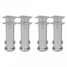 vidaXL Soffben 8 st rund krom 180 mm