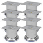 vidaXL Runda soffben 8 st krom 60 mm