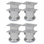 vidaXL Soffben 8 st rund krom 60 mm
