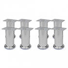 vidaXL Soffben 8 st rund krom 120 mm