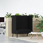vidaXL hög rygg soffa svart 109x56x121 cm tyg