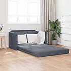 vidaXL Golvssoffa 2-i-1 Mörkgrå 124x204x61 cm Sammet