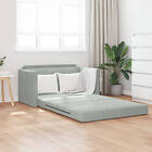 vidaXL Golvsängsoffa 2-i-1 Ljusgrå 124x204x61 cm Sammet