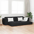 vidaXL Golvsängsoffa 2-i-1 Svart 245x150x60.5 cm Tyg