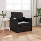 vidaXL Floor Sofa Bed 2-i-1 Svart 74x77x81 cm Konstläder