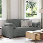 vidaXL Soffa Loveseat Mörkgrå 140 cm Tyg