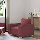 vidaXL Soffa vinröd 60 cm tyg