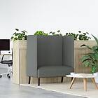 vidaXL Hög Ryggsoffa Mörkgrå 109x56x121 cm Tyg