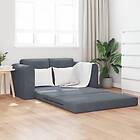 vidaXL Golvsängsoffa 2-i-1 Mörkgrå 148x71x83 cm Sammet