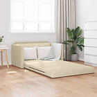 vidaXL Floor Sofa Bed 2-i-1 Grädde 124x71x78 cm Tyg