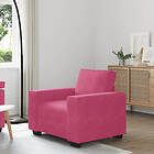 vidaXL Soffstol vinröd 60 cm sammet