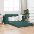 vidaXL Golvsoffa Bädd 2-i-1 Mörkgrön 148x71x83 cm Tyg