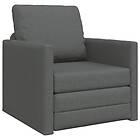 vidaXL Golvsängsoffa 2-i-1 Mörkgrå 74x77x81 cm Tyg