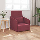 vidaXL Golvsängsoffa 2-i-1 Vinröd 65x80x83 cm Tyg