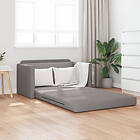 vidaXL Golvsoffa-bädd 2-i-1 Taupe 124x71x78 cm Tyg