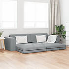 vidaXL Golvsängsoffa 2-i-1 Ljusgrå 245x150x60.5 cm Tyg