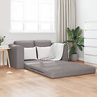 vidaXL Golvsoffa Säng 2-i-1 Taupe 148x71x83 cm Tyg