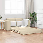 vidaXL Golvssoffa Säng 2-i-1 Grädde 148x71x83 cm Tyg