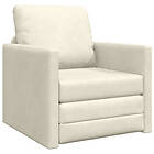 vidaXL Golvsängsoffa 2-i-1 Grädde 74x77x81 cm Sammet