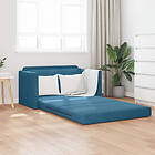 vidaXL Golvsoffa Säng 2-i-1 Blå 124x204x61 cm Sammet