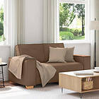 vidaXL 2-sitssoffa brun 120 cm tyg