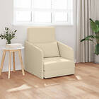 vidaXL Golvsoffa 2-i-1 Grädde 65x80x83 cm Tyg