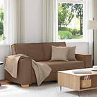 vidaXL 2-sitssoffa brun 140 cm tyg