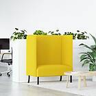 vidaXL Högt Ryggsoffa Ljusgul 109x56x121 cm Tyg
