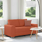 vidaXL Loveseat soffa röd orange 120 cm manchestertyg