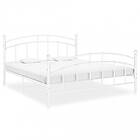 vidaXL Sängram vit metall 160x200 cm