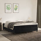 vidaXL Sängram utan madrass svart 160x200 cm sammet