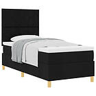 vidaXL Box Spring Bed med madrass svart 100x200 cm tyg