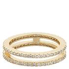 Snö Of Sweden Rio Double Stone Ring Gold Clear M