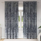 vidaXL sammetgardiner 2 st med öglor silvergrå 260x140 cm