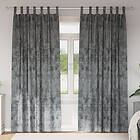 vidaXL Sammetgardiner 2 st med öljett Grå 225x140 cm