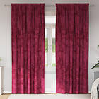 vidaXL Sammetgardiner 2 st med öljett Vinröd 245x140 cm
