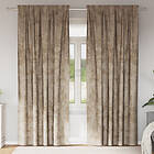vidaXL Sammetsgardiner 2 st med ögla Champagne 225x140 cm