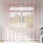 vidaXL Voile gardiner med genomföringar 2 st ljusrosa 140x245 cm